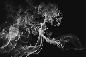 white smoke on black background for overlay effect photo