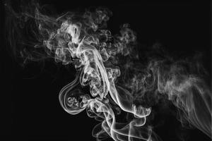 white smoke on black background for overlay effect photo