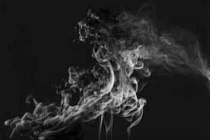 white smoke on black background for overlay effect photo