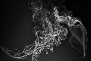 white smoke on black background for overlay effect photo