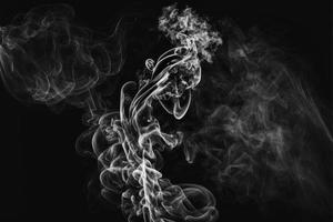 white smoke on black background for overlay effect photo