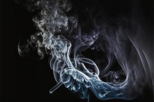 white smoke on black background for overlay effect photo