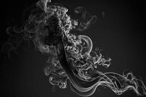 white smoke on black background for overlay effect photo