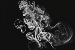 white smoke on black background for overlay effect photo