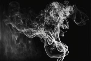 white smoke on black background for overlay effect photo