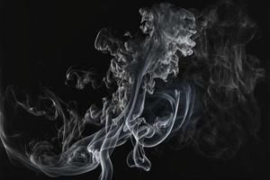 white smoke on black background for overlay effect photo