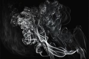 white smoke on black background for overlay effect photo