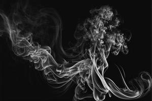 white smoke on black background for overlay effect photo