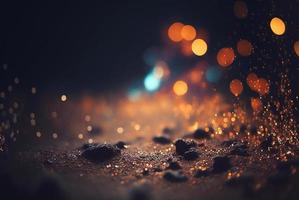 Dark bokeh background with light photo