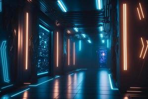 background futuristic neon lights photo