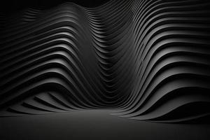 black 3d Parallel line wave background photo