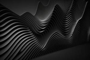 black 3d Parallel line wave background photo