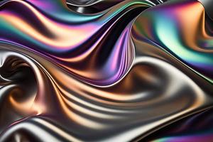 metallic holographic wavy fabric photo