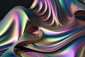 metallic holographic wavy fabric photo