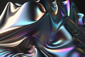 metallic holographic wavy fabric photo