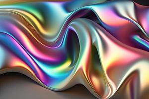 metallic holographic wavy fabric photo