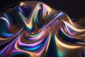 metallic holographic wavy fabric photo