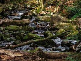 All Saints waterfall in Germany, spring time, sunny weather photo