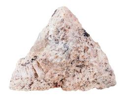 granito mineral Roca aislado en blanco foto