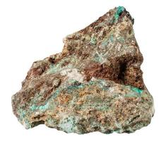 Malachite mineral stone isolated photo