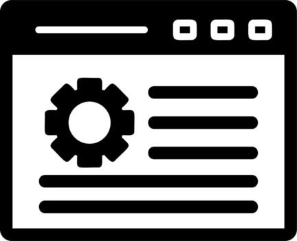 Webpage Setting Vector Icon