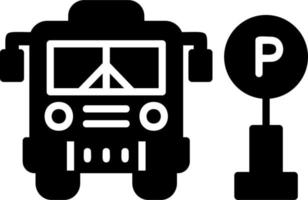 Bus Parking Vector Icon