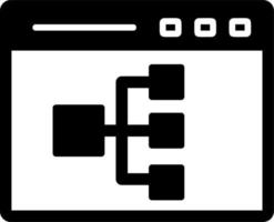 en línea diagrama de flujo vector icono