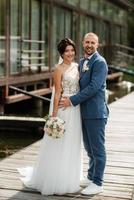 the first meeting of the bride and groom photo