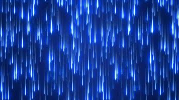 abstrakt glühend Energie futuristisch Blau Linien regnet Energie magisch abstrakt Hintergrund. Video 4k
