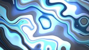 Abstract blue iridescent liquid epoxy acrylic resin swirling twisted lines abstract background. Video 4k