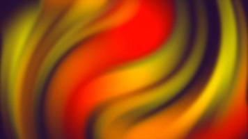 abstrakt Gelb Orange rot hell Gradient wirbelnd verdrehte Linien abstrakt Hintergrund. Video 4k