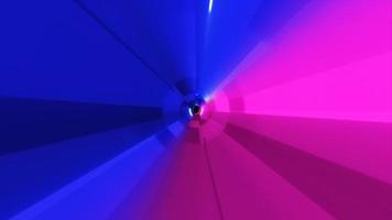 Abstract glowing space tunnel flying at high speed from bright energy futuristic high-tech lines background. Video 4k