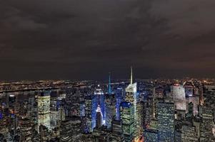 New York night view panorama cityscape photo