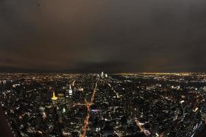 New York night view panorama cityscape photo