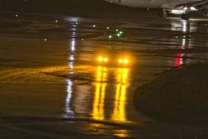 paris airport at night photo