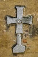 Venice cross symbol bas relief photo