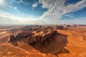 Monument Valley landscape aerial sky view photo