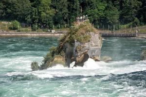 rhine waterfalls in Switzerland detail photo