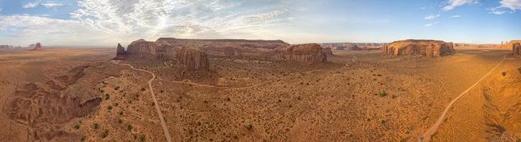 Monument Valley aerial sky view from baloon photo