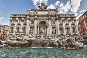 Rome Trevi Fountain sunny view photo