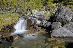 mountain creek silk in autumn season photo
