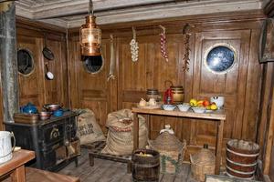 Old wooden ship pantry photo