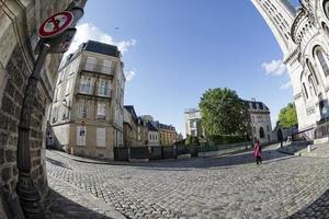 paris montmatre roofs view photo