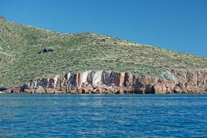 baja california coast rocks and desert photo