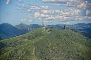 communication antennas aerial view photo