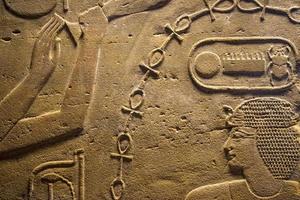 Egypt Hieroglyphics in valley of Kings photo