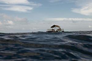 Fishing platform in the middle of the sea, Philippines photo