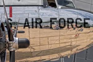 old airplane iron propeller detail photo