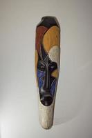 isolated african Multi color tribal mask photo