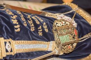 torah scroll book close up photo